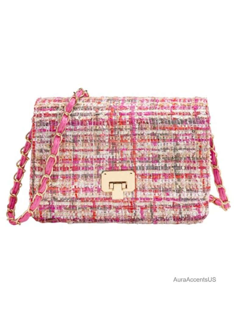 Quilted Pu Leather Mini Shoulder Bag Crossbody Clutch Chain Evening Purse